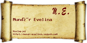 Munár Evelina névjegykártya